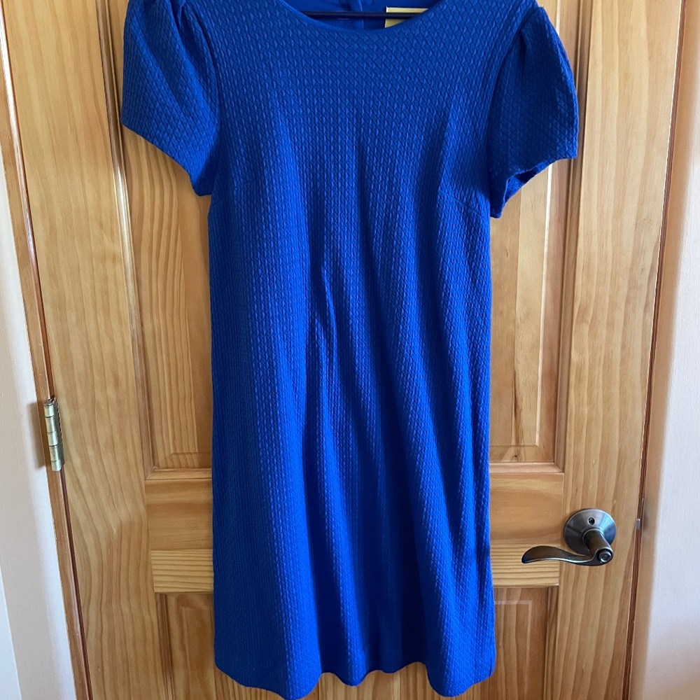 Maeve Anthropologie Textured Blue Dress Small - Picture 2 of 9